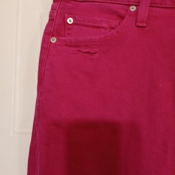NWOT Joe's Jeans Pink Distressed Straight Leg - Picture 5 of 10